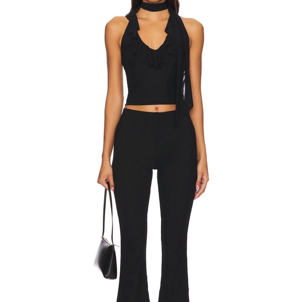 MAJORELLE Black Halter Top